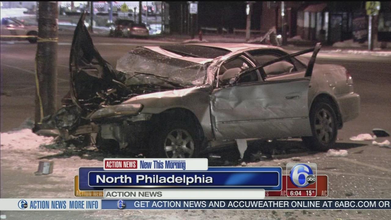 2 injured in headon crash in North Philadelphia
