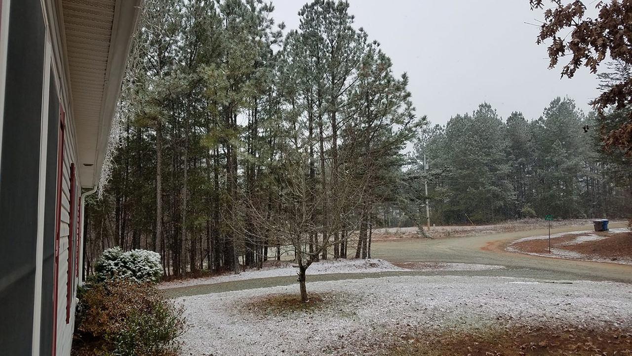 PHOTOS Snow falling across North Carolina