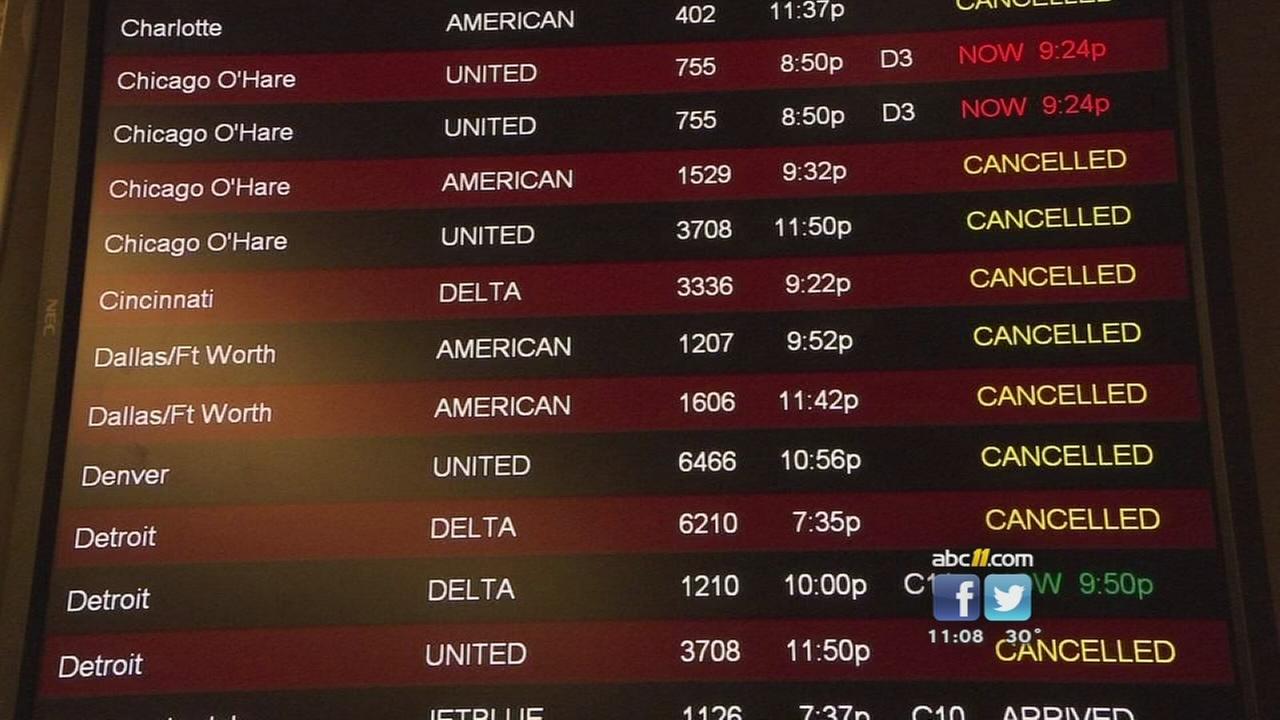 Hundreds Of Flights Canceled As Storm Arrives | Abc11.com