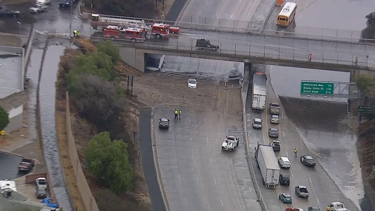 5 Fwy Reopens In Sun Valley After Mudslide 5 Fwy Reopens In Sun Valley After Mudslide