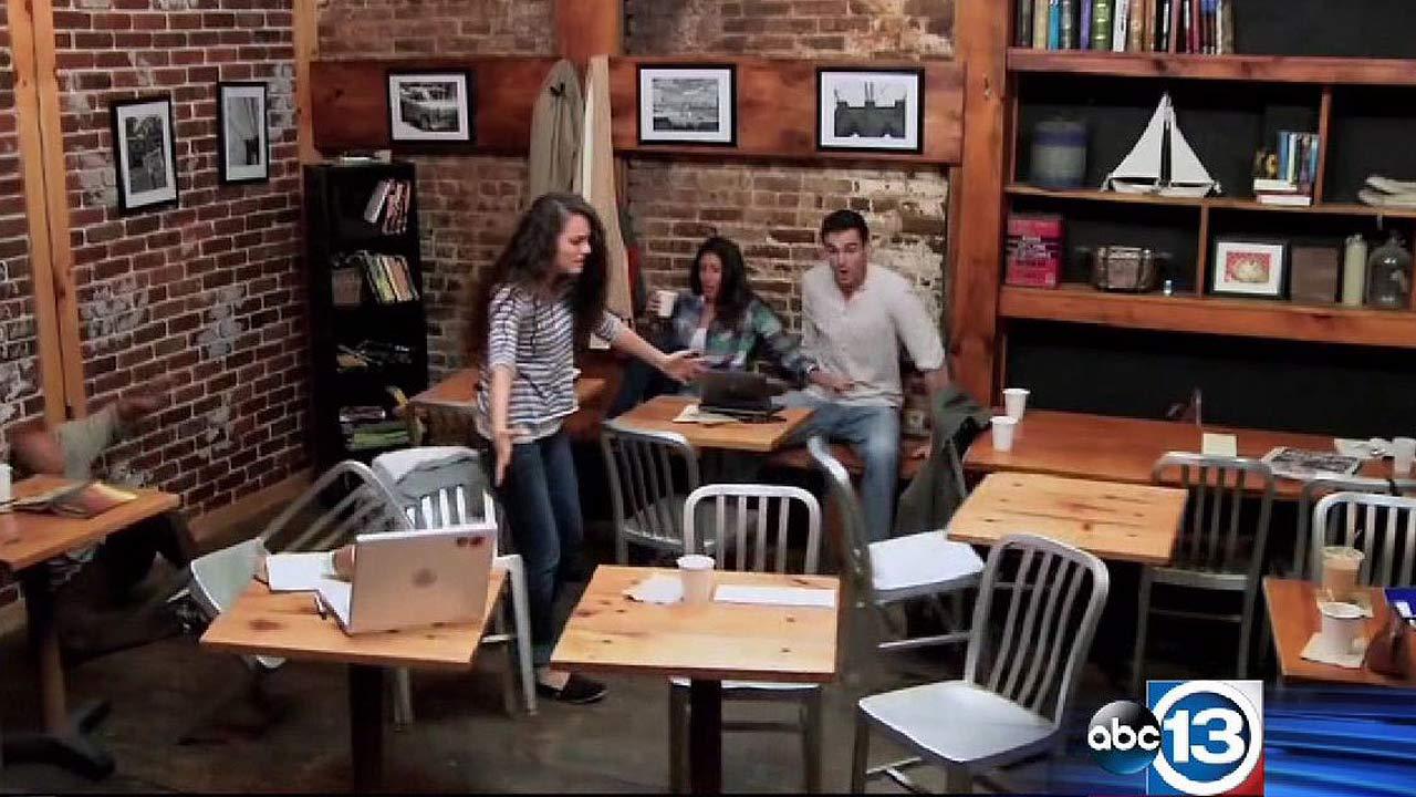 'Carrie' coffee shop telekinesis prank is really creative movie trailer