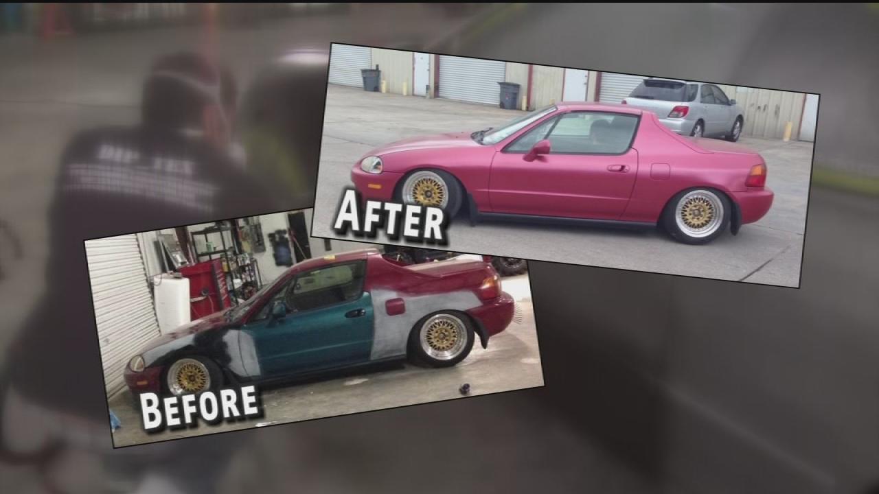 Rubber paint sprucing up cars at fraction of paint job ...