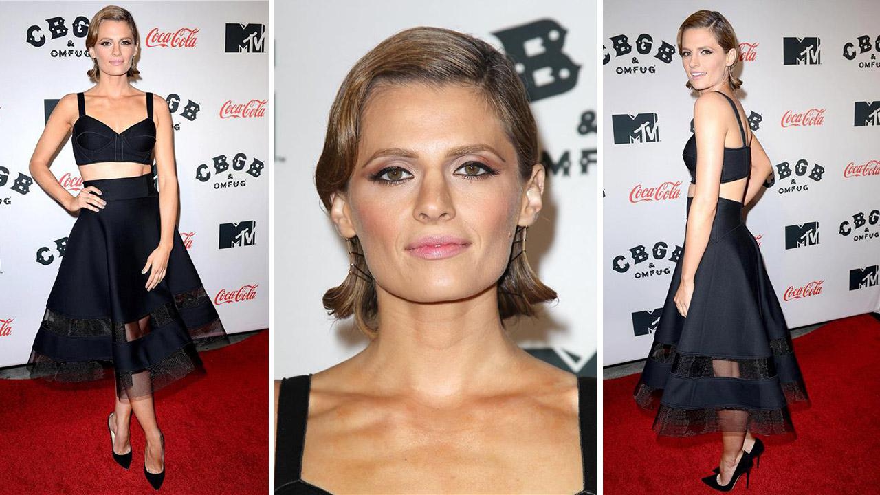 Otrc Stana Katic Wears Sexy Black Bustier Skirt To Cbgb Premiere Poll Otrc Stana Katic Wears Sexy Black Bustier Skirt To Cbgb Premiere Poll