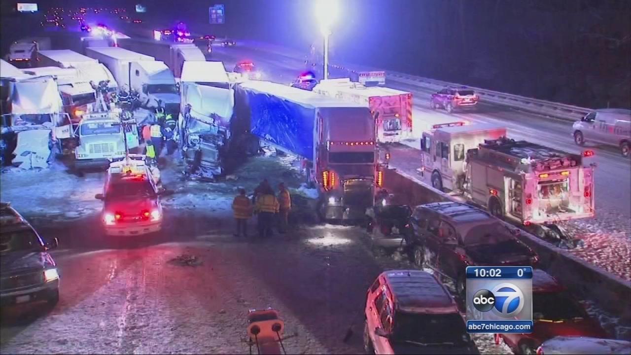 3 dead, at least 20 injured in multivehicle crash on I94 near