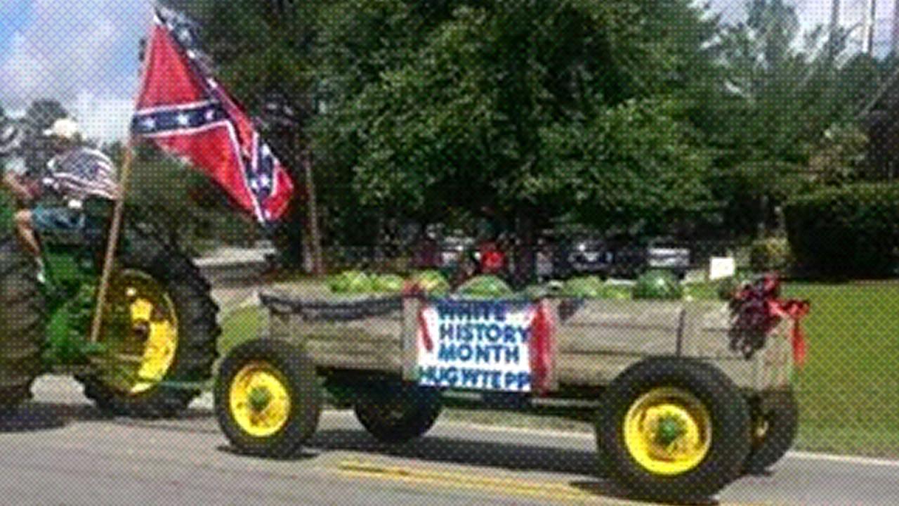 Controversy surrounds 'white history month' float in North Carolina