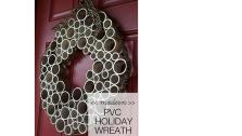 DIY Holiday Wreath from PVC Pipe