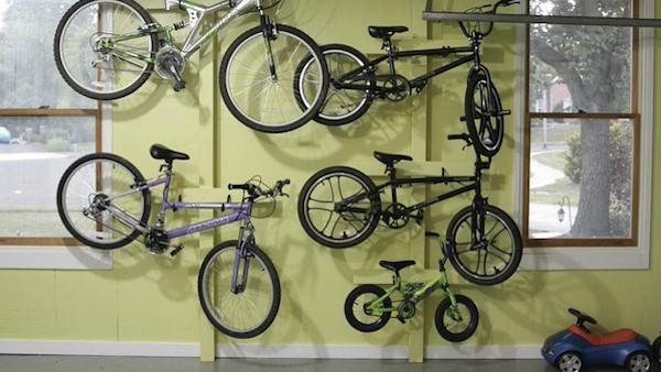 storing kids bikes
